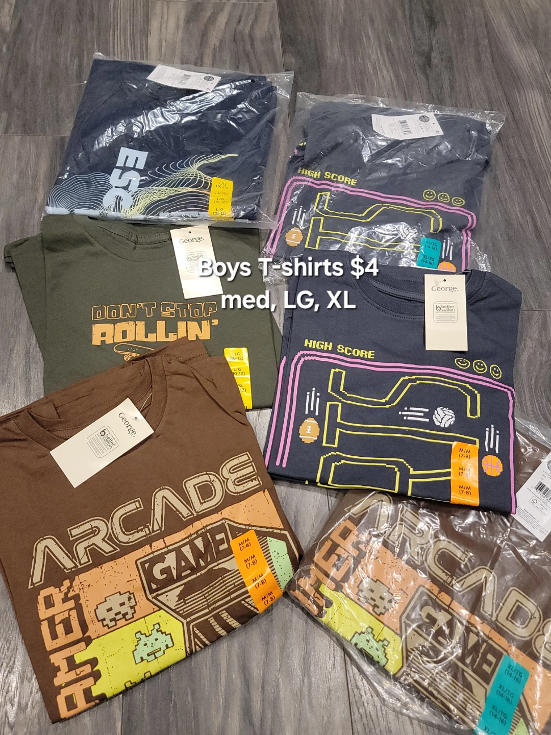 Boys T-Shirts - Med, Large, XL - $4 Each