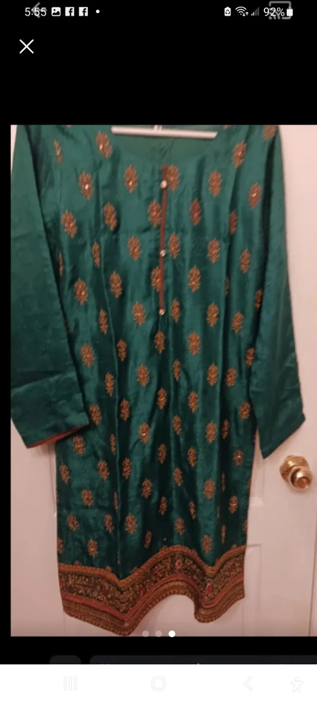 Green Embroidered Shalwar Kameez
