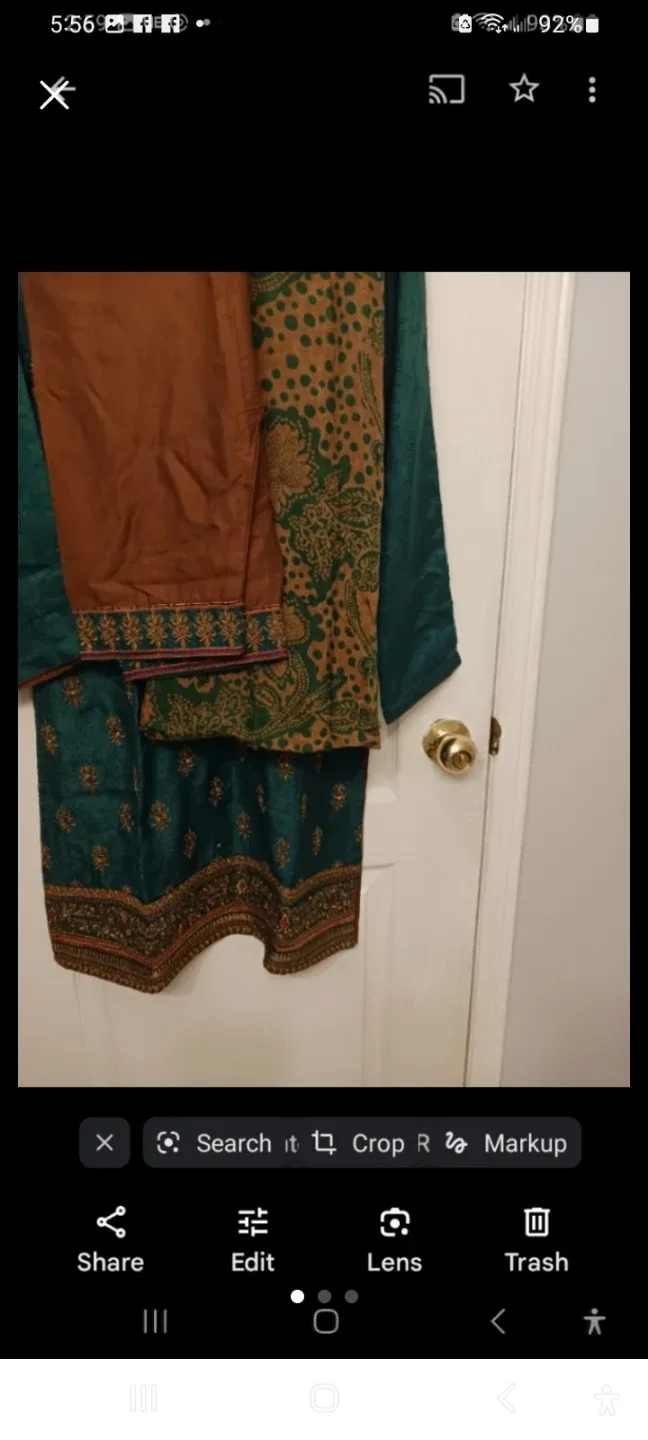 Green Embroidered Shalwar Kameez image indicator(3)