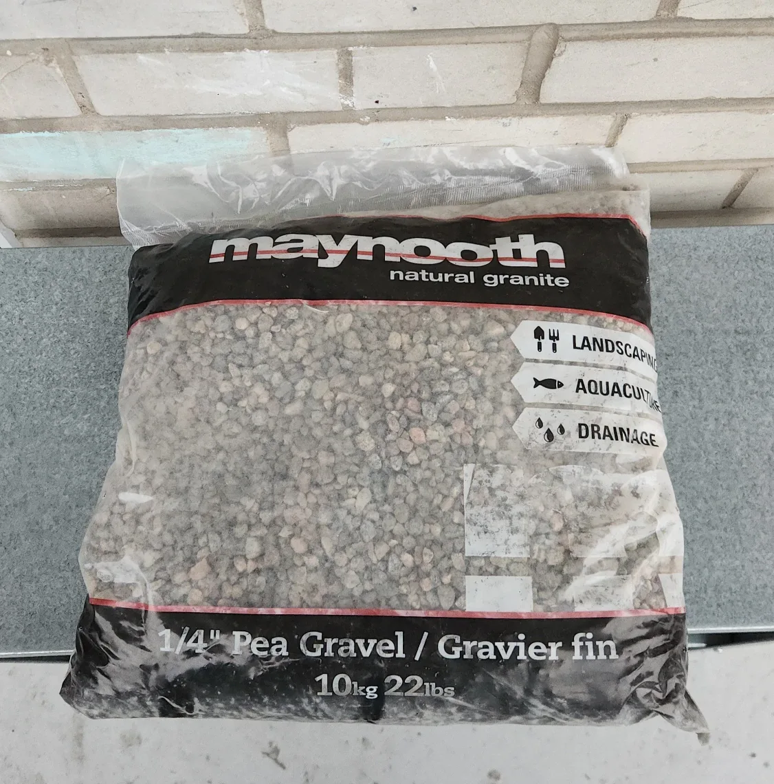 1/4" pea gravel 10lb bag BNIP #cleanout