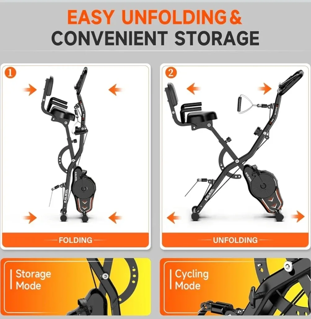 KALWOL Foldable Exercise Bike 5-in-1 - Never Opened image indicator(7)