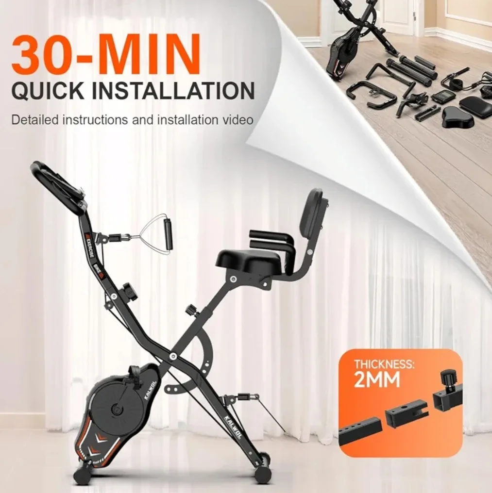 KALWOL Foldable Exercise Bike 5-in-1 - Never Opened image indicator(8)