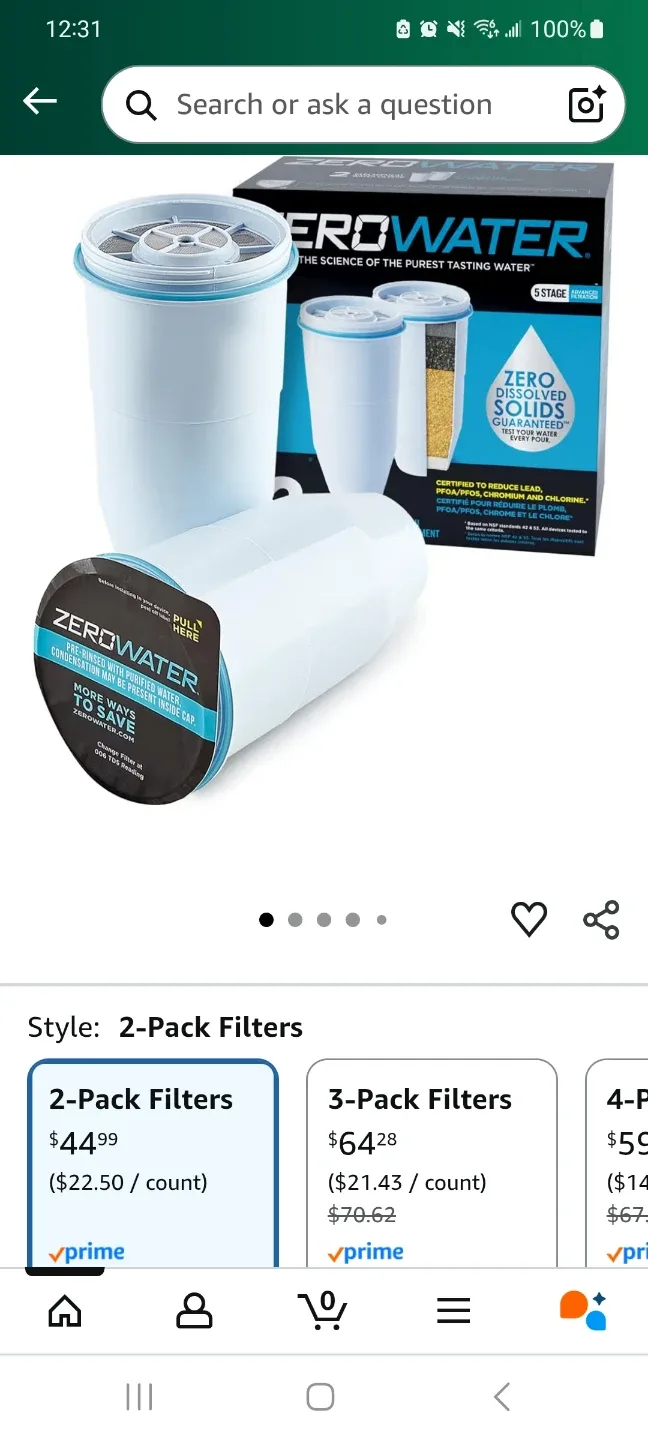 ZeroWater Filter Replacement - 2 Pack