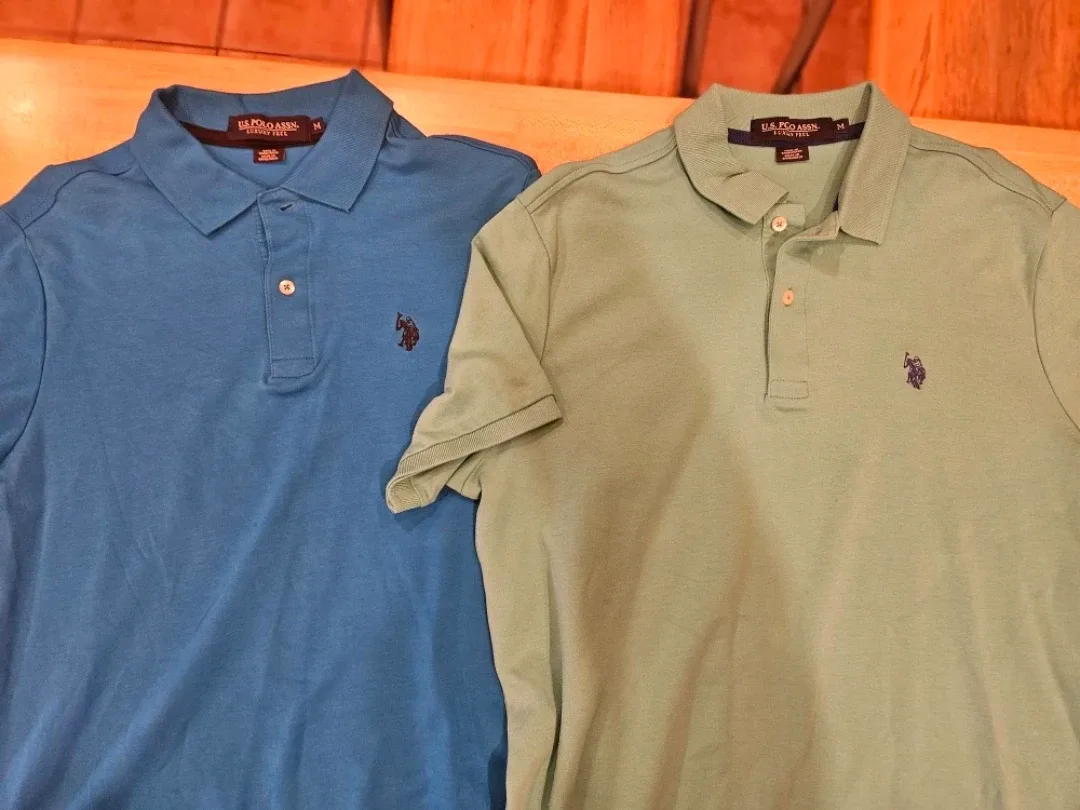 2 U.S. Polo Assn. Polo Shirts - Size M