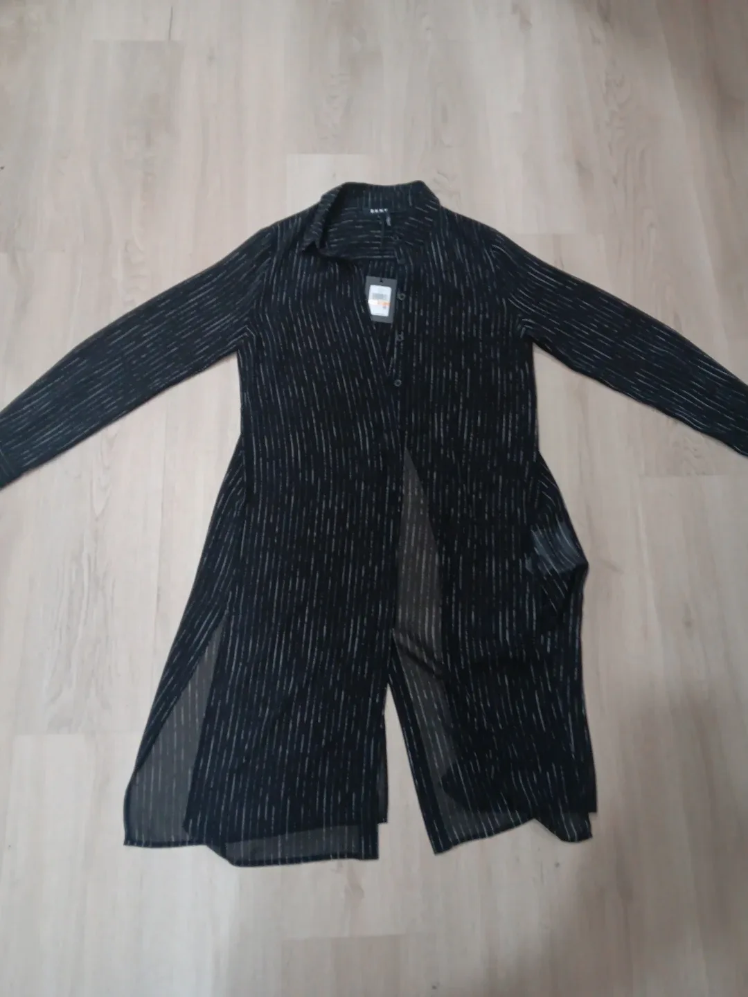 DKNY Black Striped Shirt - Size Small, New with Tags!