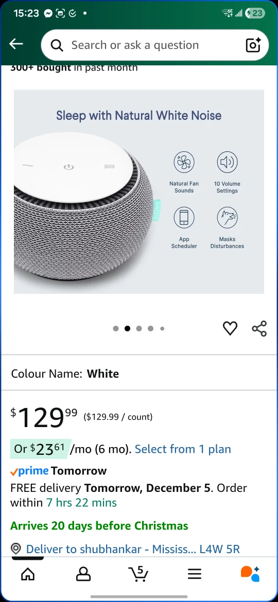 SNOOZ White Noise Machine - Cloud (black) - photo 4