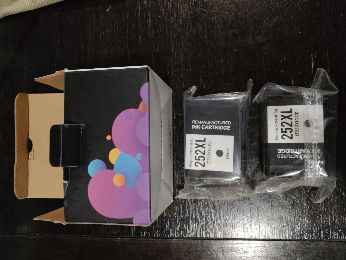 2 Remanufactured 252XL Ink Cartridges - Black