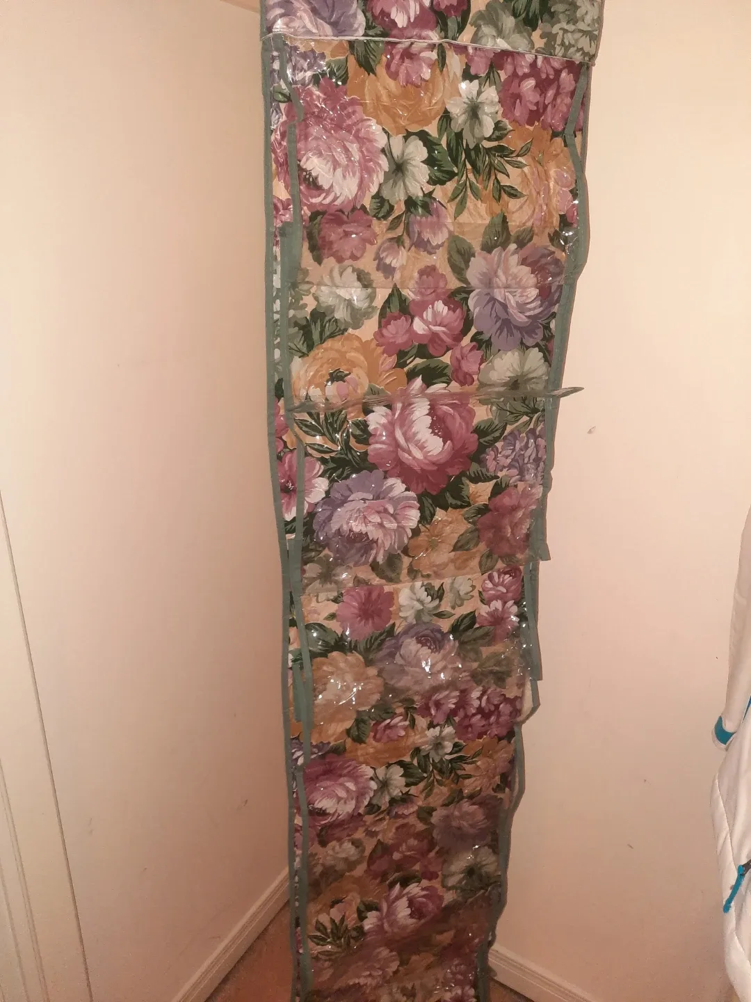 Floral Print Hanging Shoe/Closet/Travel Organizer image indicator(2)