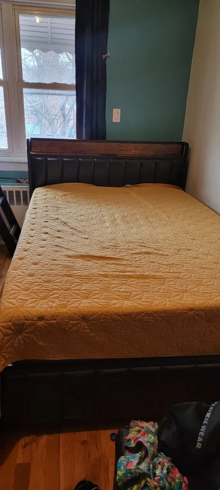 Queen Size Bed Frame with USB Ports