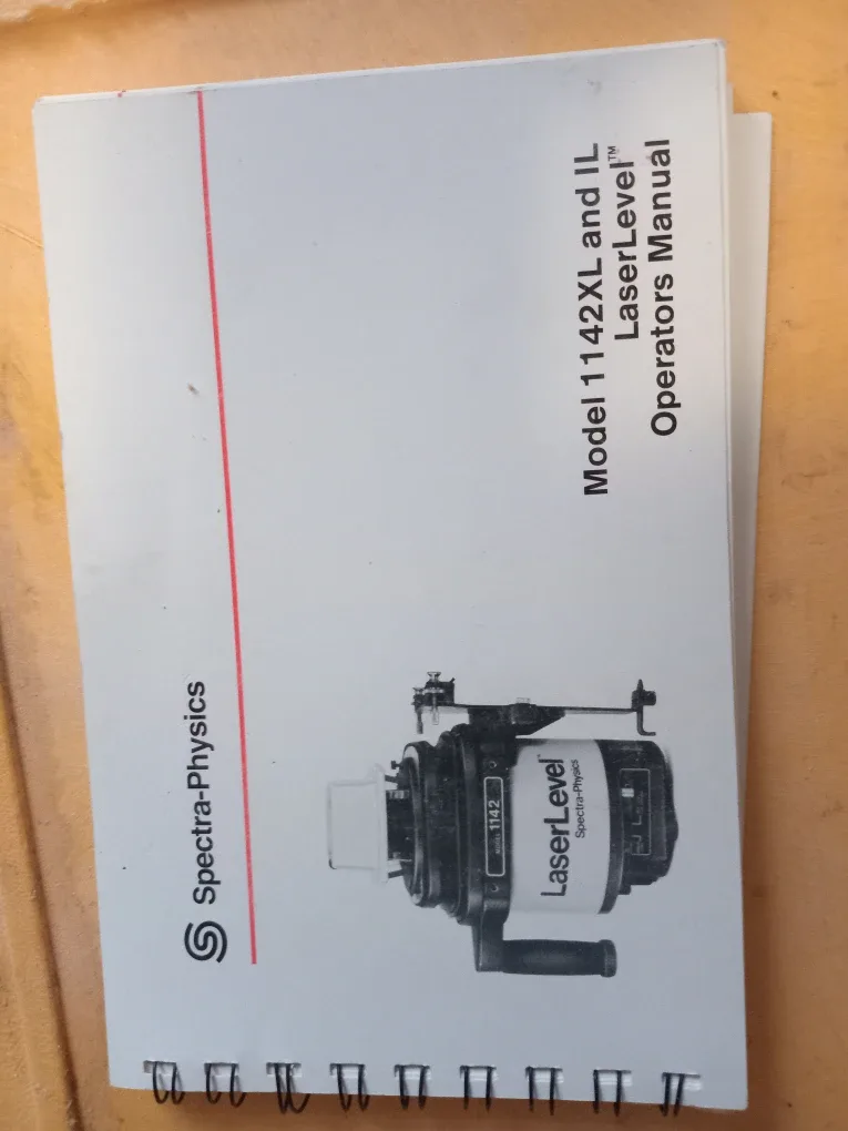 Spectra-Physics LaserLevel 1142XL Operators Manual image indicator(2)