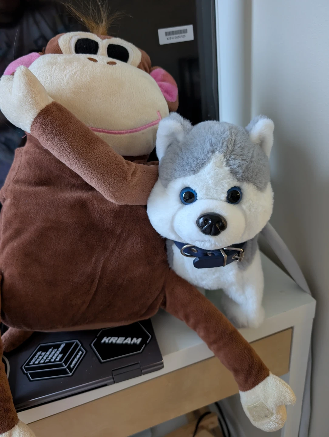 Plush Monkey and Husky Stuffed Animals