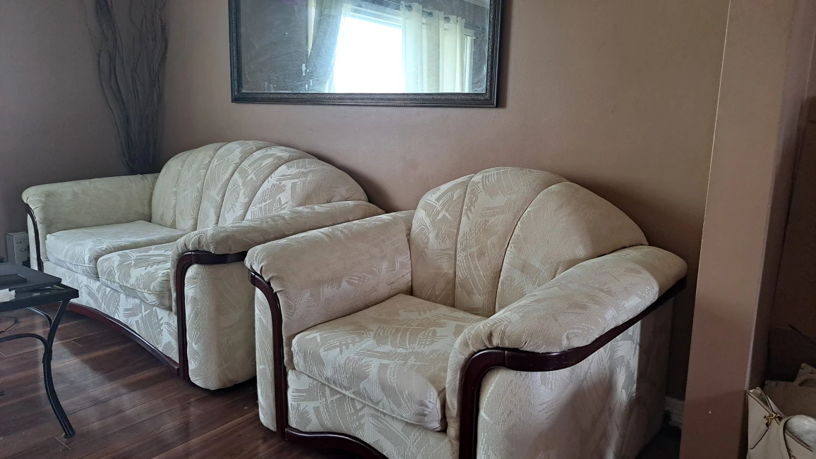 Cream Sofa and Loveseat Set #Cleanout - photo 2