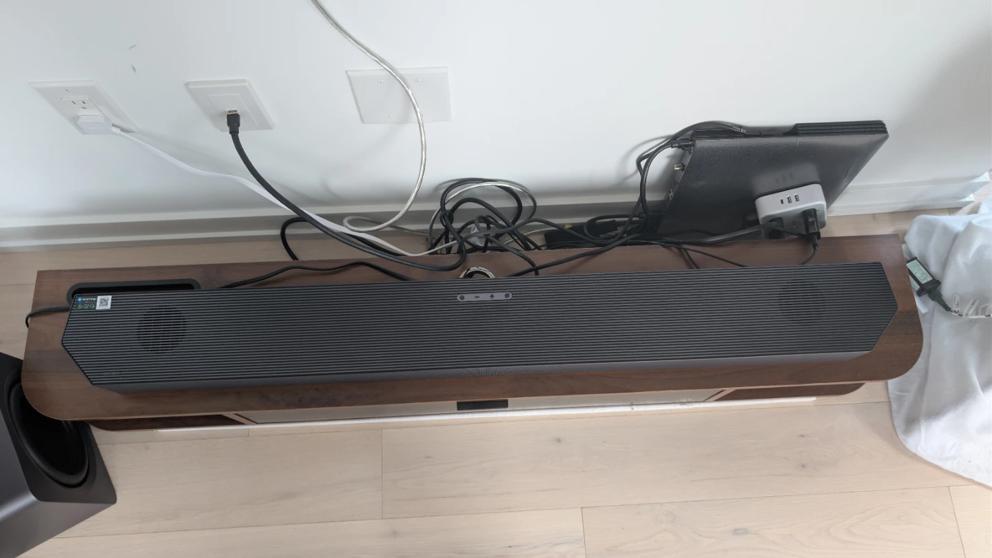 55" Floating TV Stand for TVs up to 60 Inch walnut color - photo 3