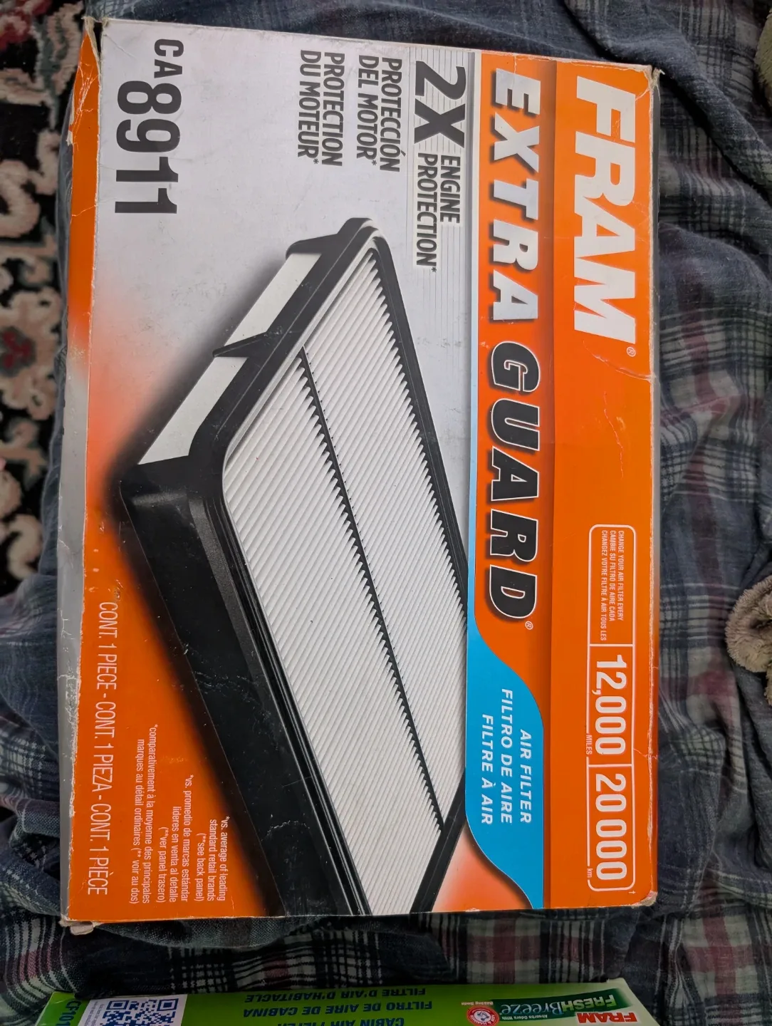 Cabin filter and Engine air filter