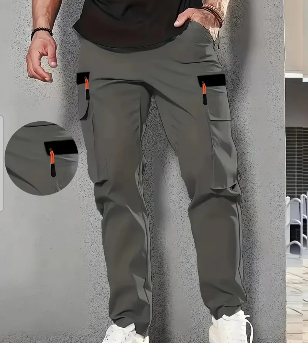 Cargo Pants with Zipper Pockets - Assorted Colours - photo 4