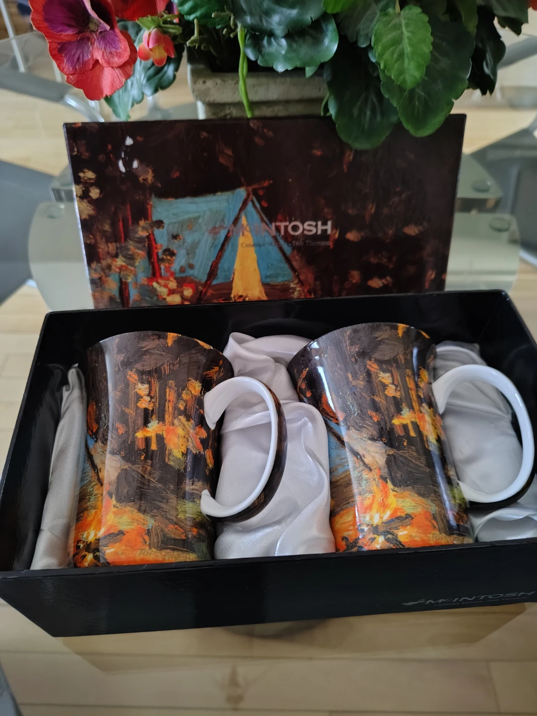 BNIB McIntosh Tom Thomson Campfire Mug Gift Set (2)