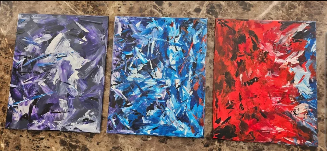 3 Piece Abstract Painting Set