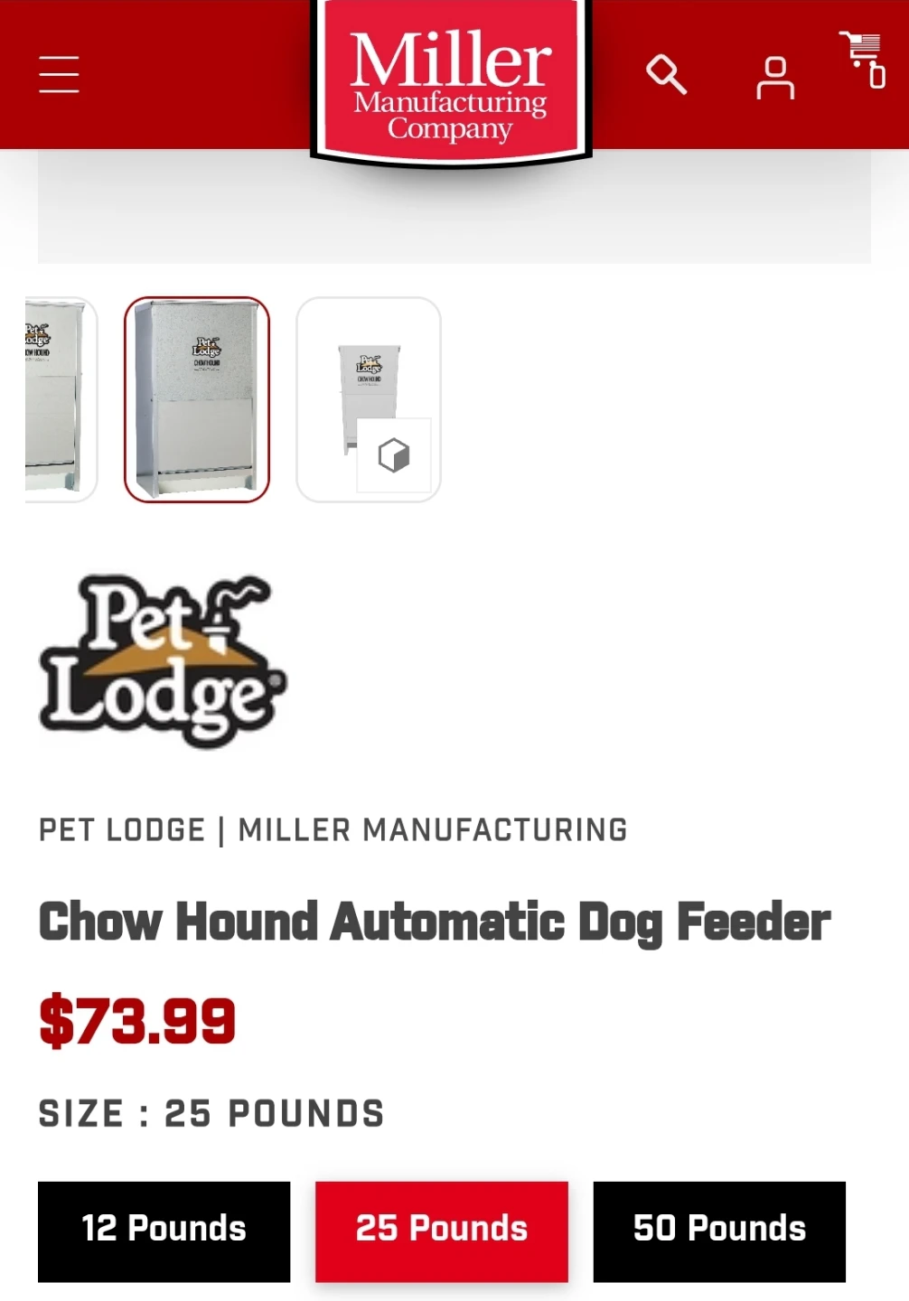 Pet Lodge Chow Hound Dog Feeder (25 lbs) - NEW!!! - photo 2