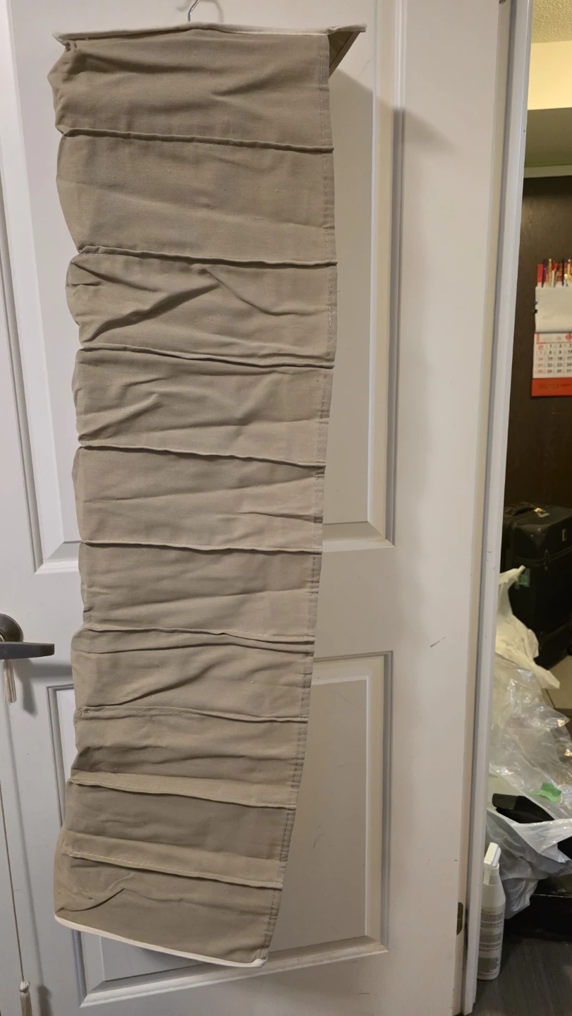 Beige Hanging Closet Organizer