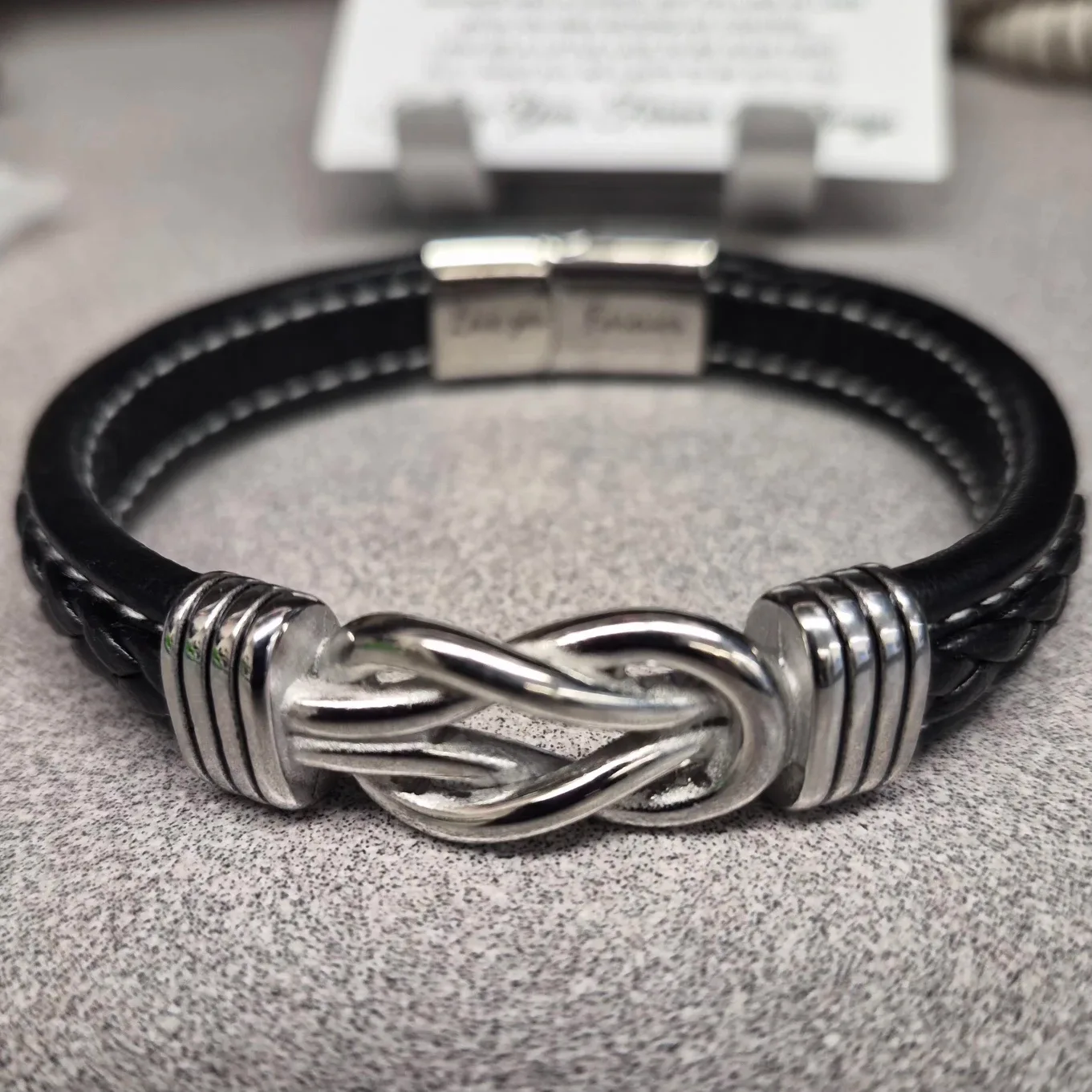 To My Man Leather Bracelet