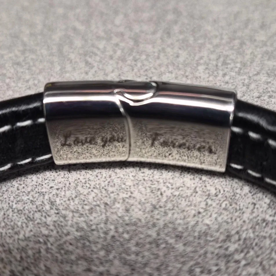 To My Man Leather Bracelet image indicator(3)