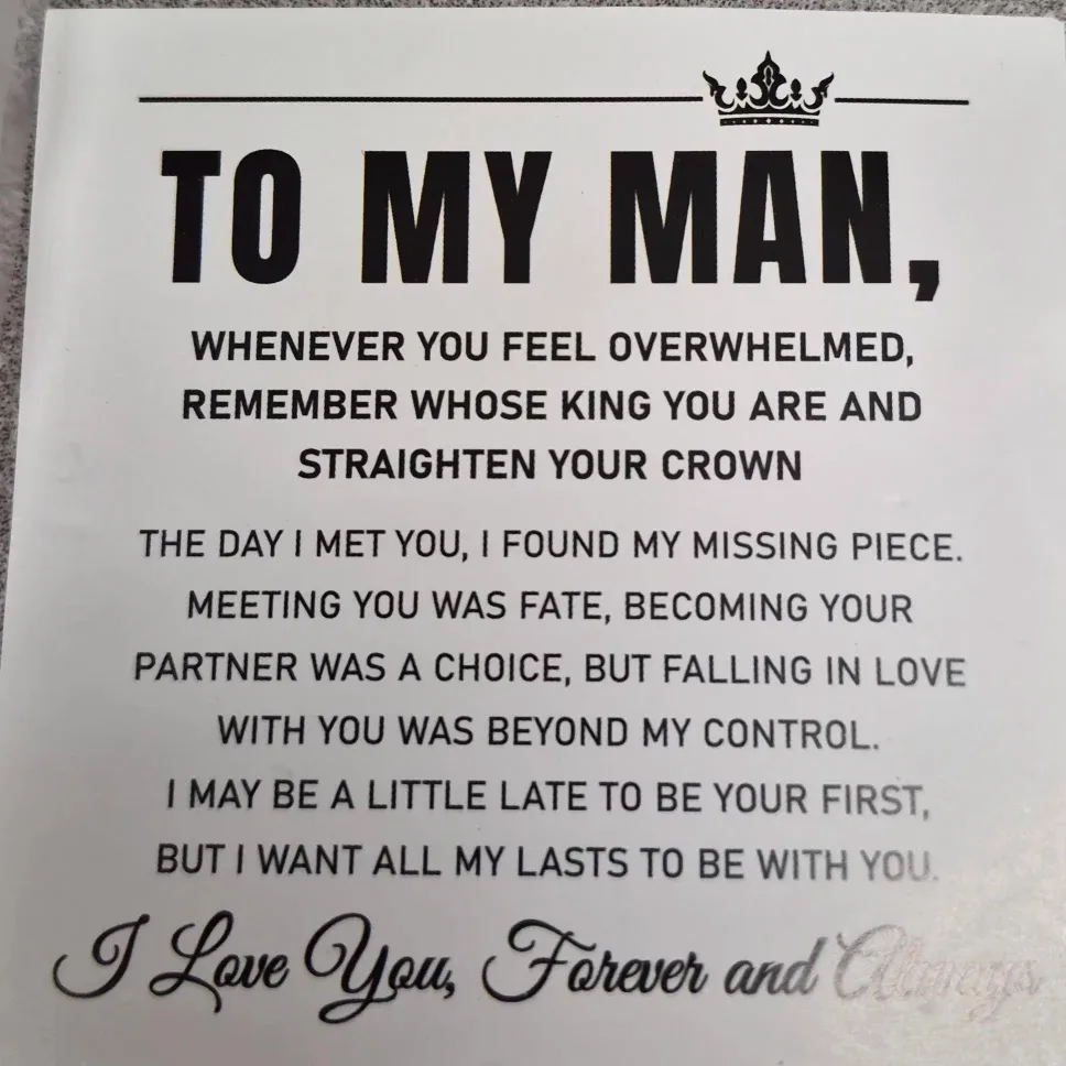 To My Man Leather Bracelet image indicator(4)