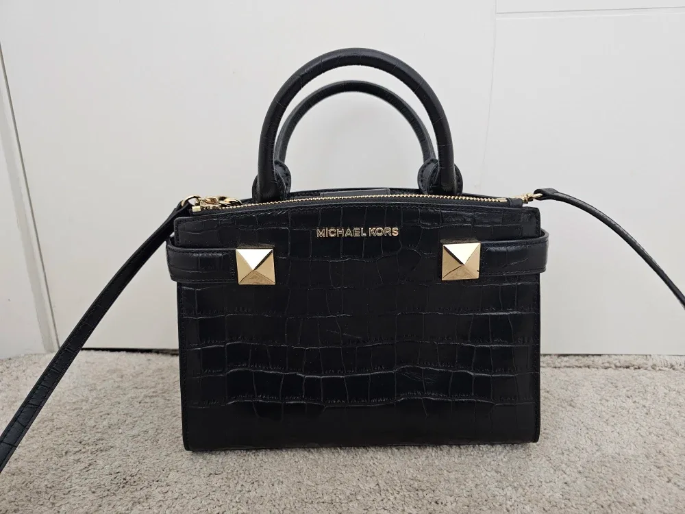 Authentic Michael Kors Black Leather Satchel