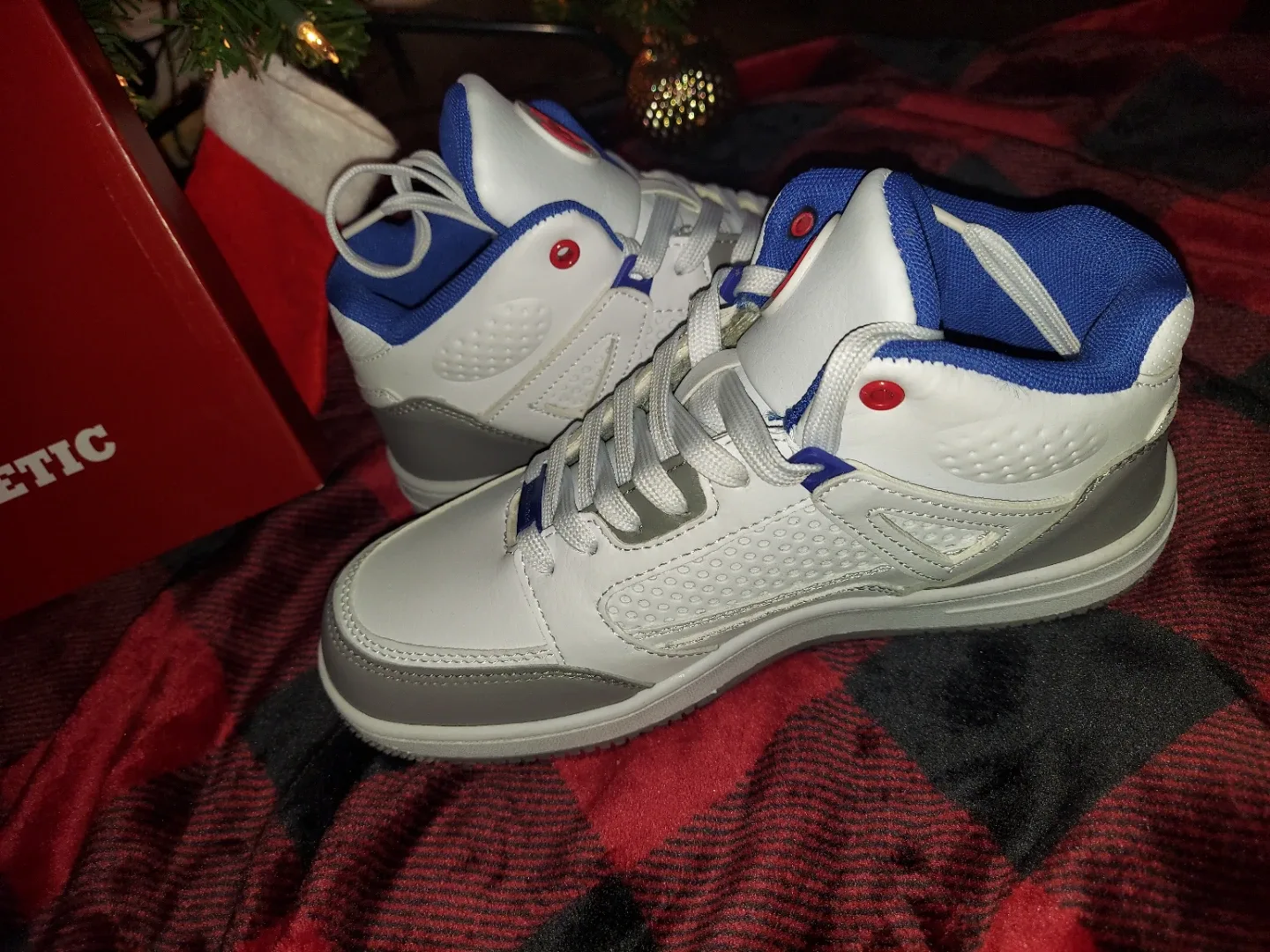 Phat Athletic White/Blue High Top Sneakers image indicator(2)