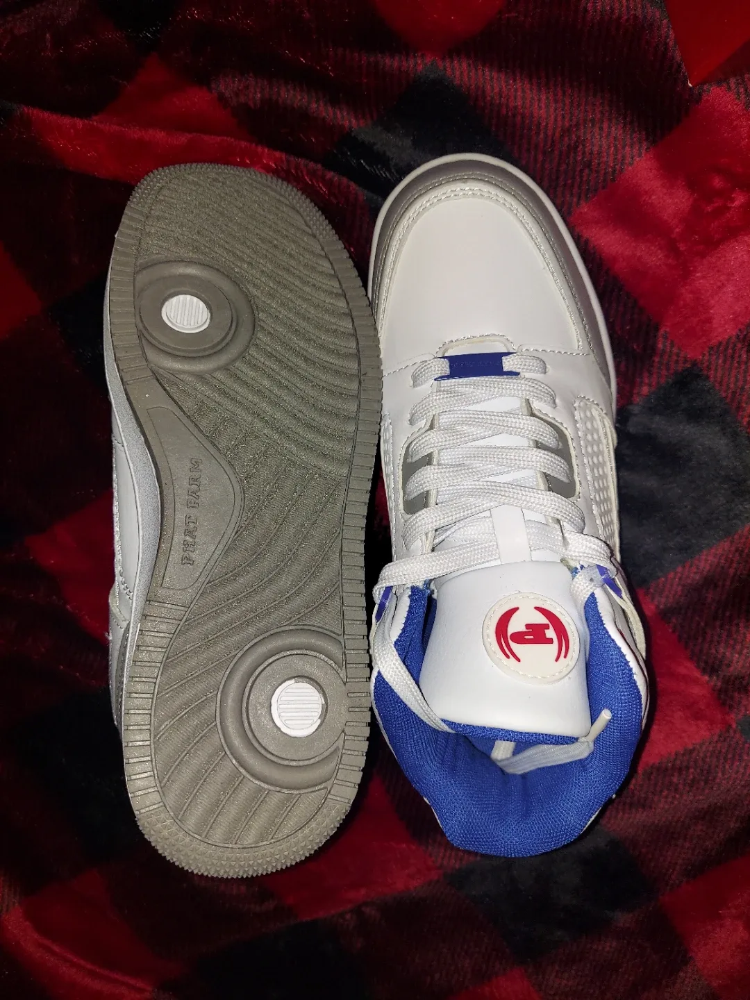 Phat Athletic White/Blue High Top Sneakers image indicator(4)