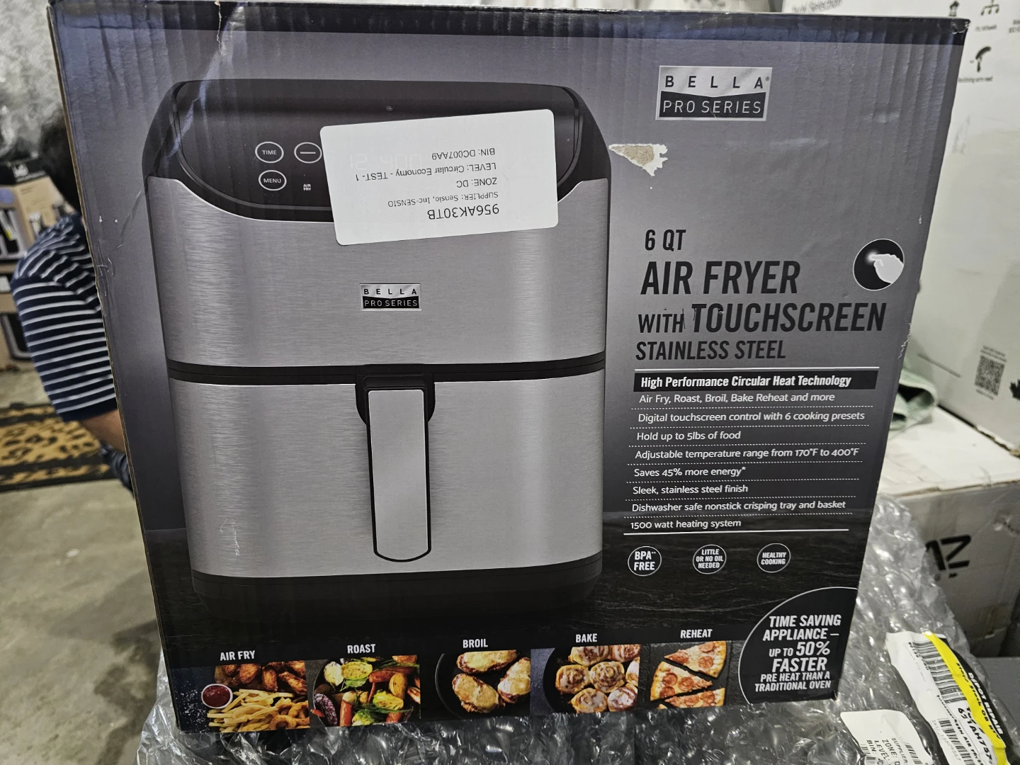 Bella Pro Series 6QT Air Fryer - Stainless Steel - photo 2
