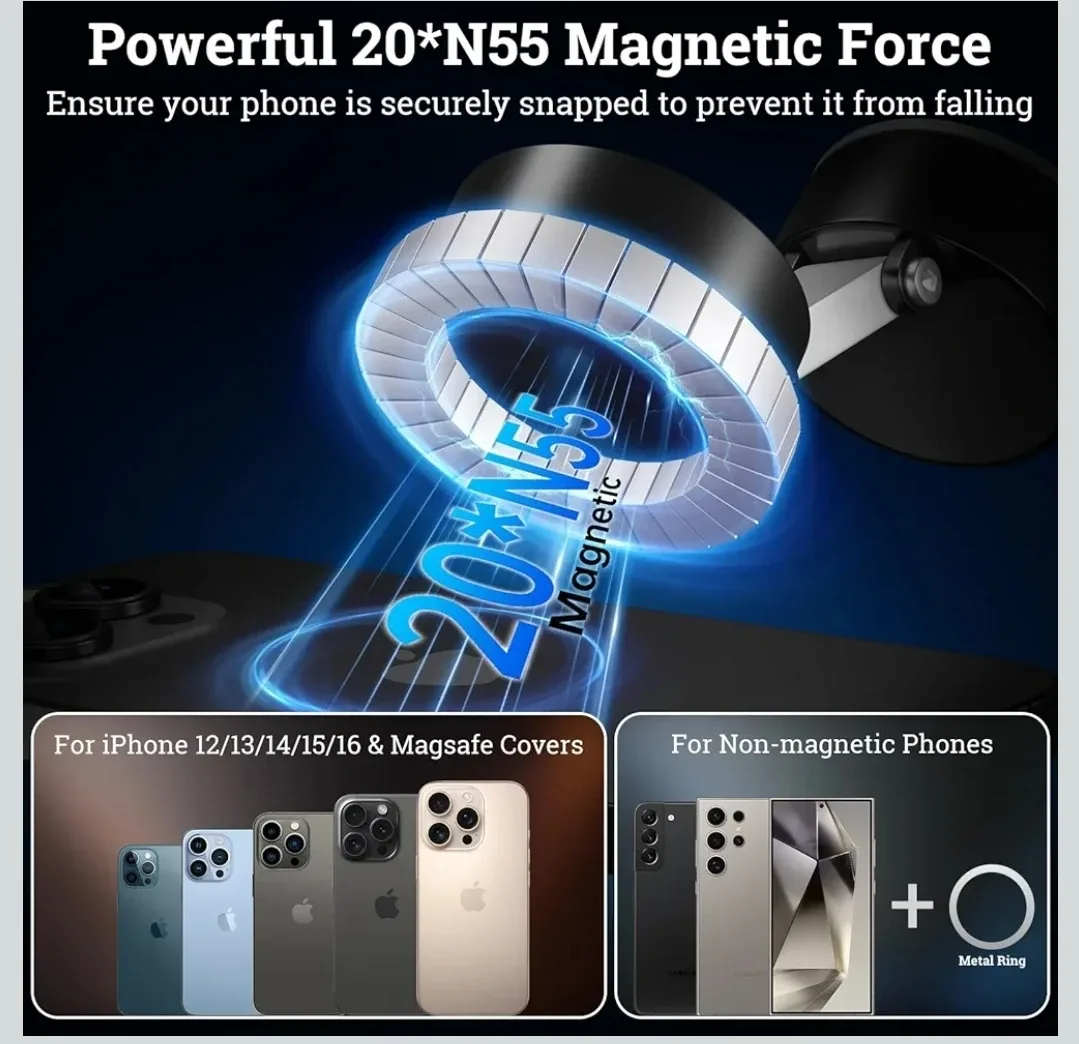 Magnetic Phone Holder - Car/Gym/Mirror image indicator(3)