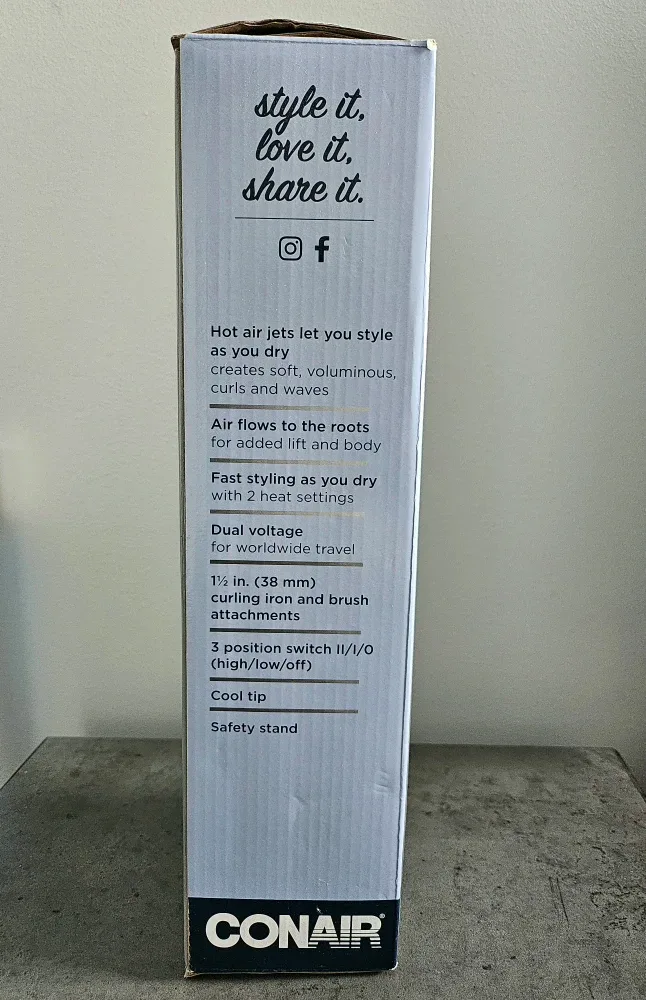 Conair Volumise Hot Air Curling Iron & Brush image indicator(3)