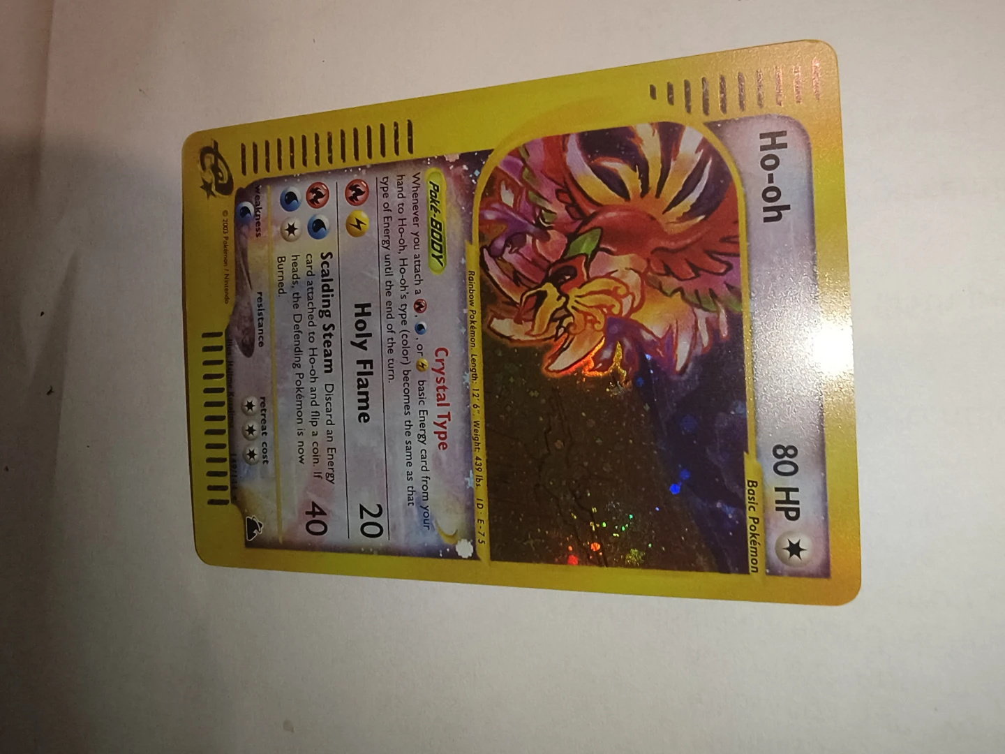 Crystal Ho-Oh Full Holo | SKYRIDGE 149/144 - photo 4