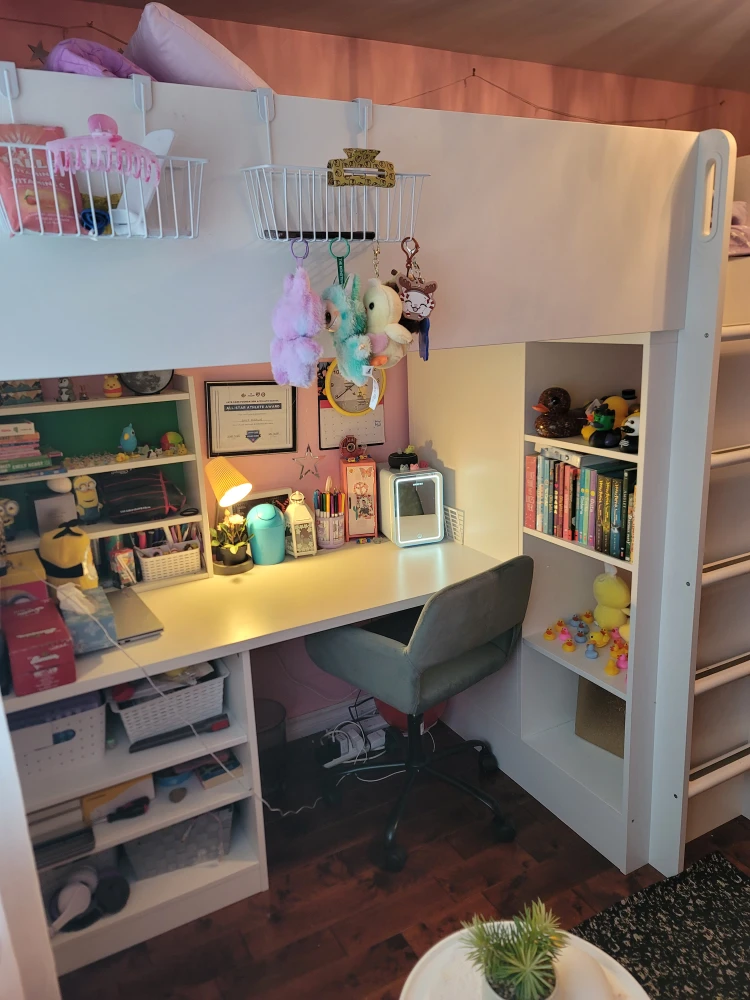 Loft Bed with Desk and Storage - photo 2
