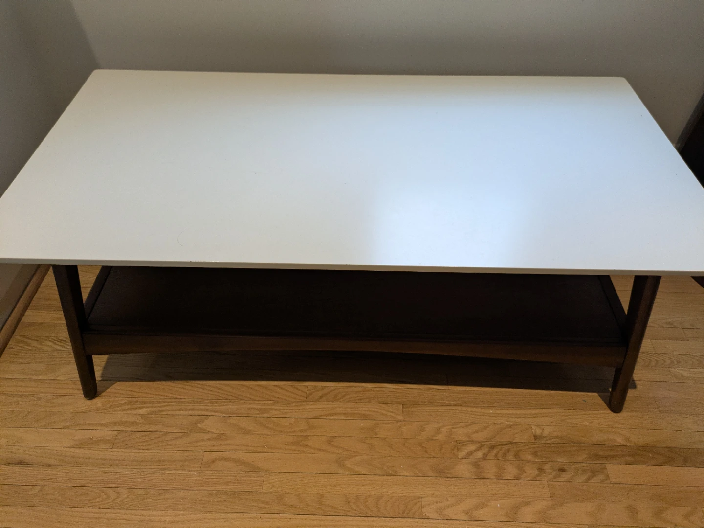 White & Dark Wood Coffee Table - photo 3