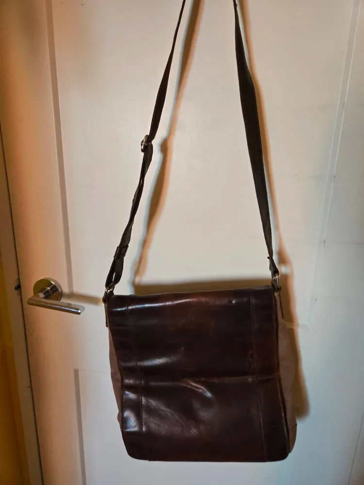 Canvas & Leather Messenger Bag