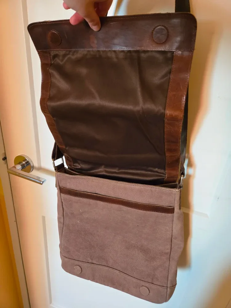 Canvas & Leather Messenger Bag image indicator(2)