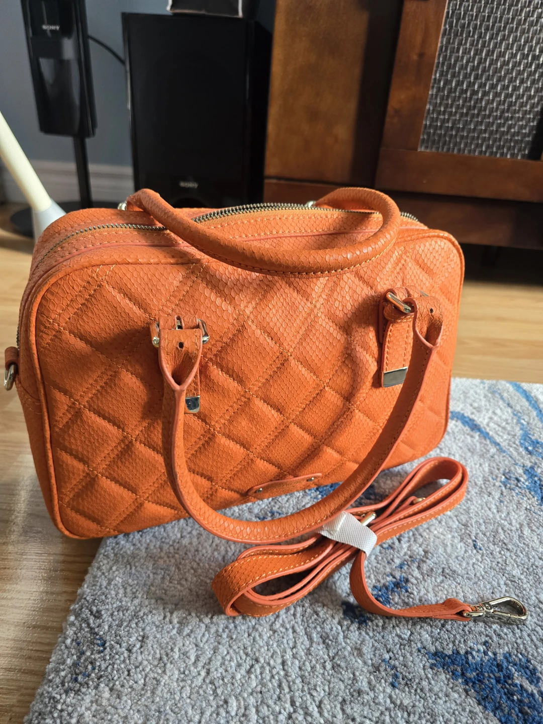 Jack French London Orange Quilted Handbag - photo 2