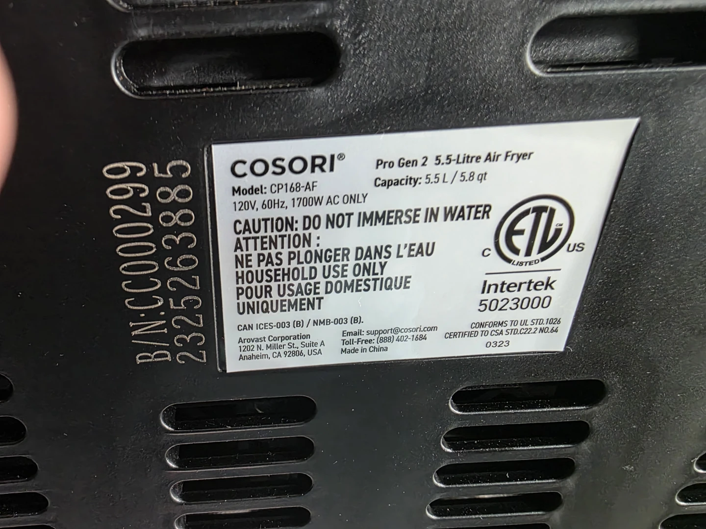 Cosori Pro Gen 2 5.5-Litre Air Fryer - photo 2