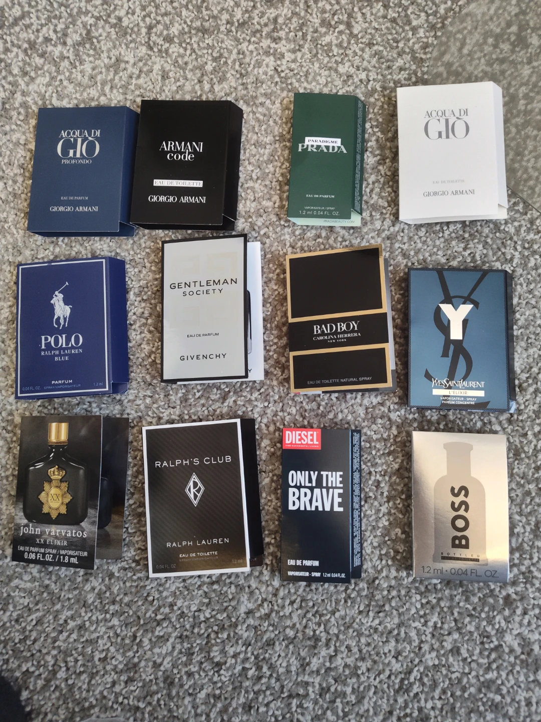 Perfume Samples lot for man 12pcs for $15
