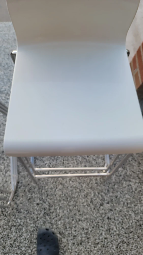 White Bar Stools with Chrome Legs set of 4 - photo 5