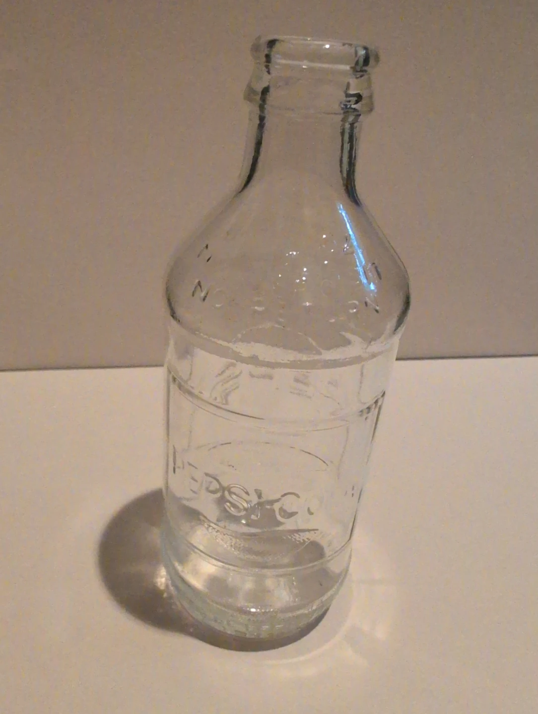 Vintage Pepsi-Cola Clear Glass Bottle - photo 2