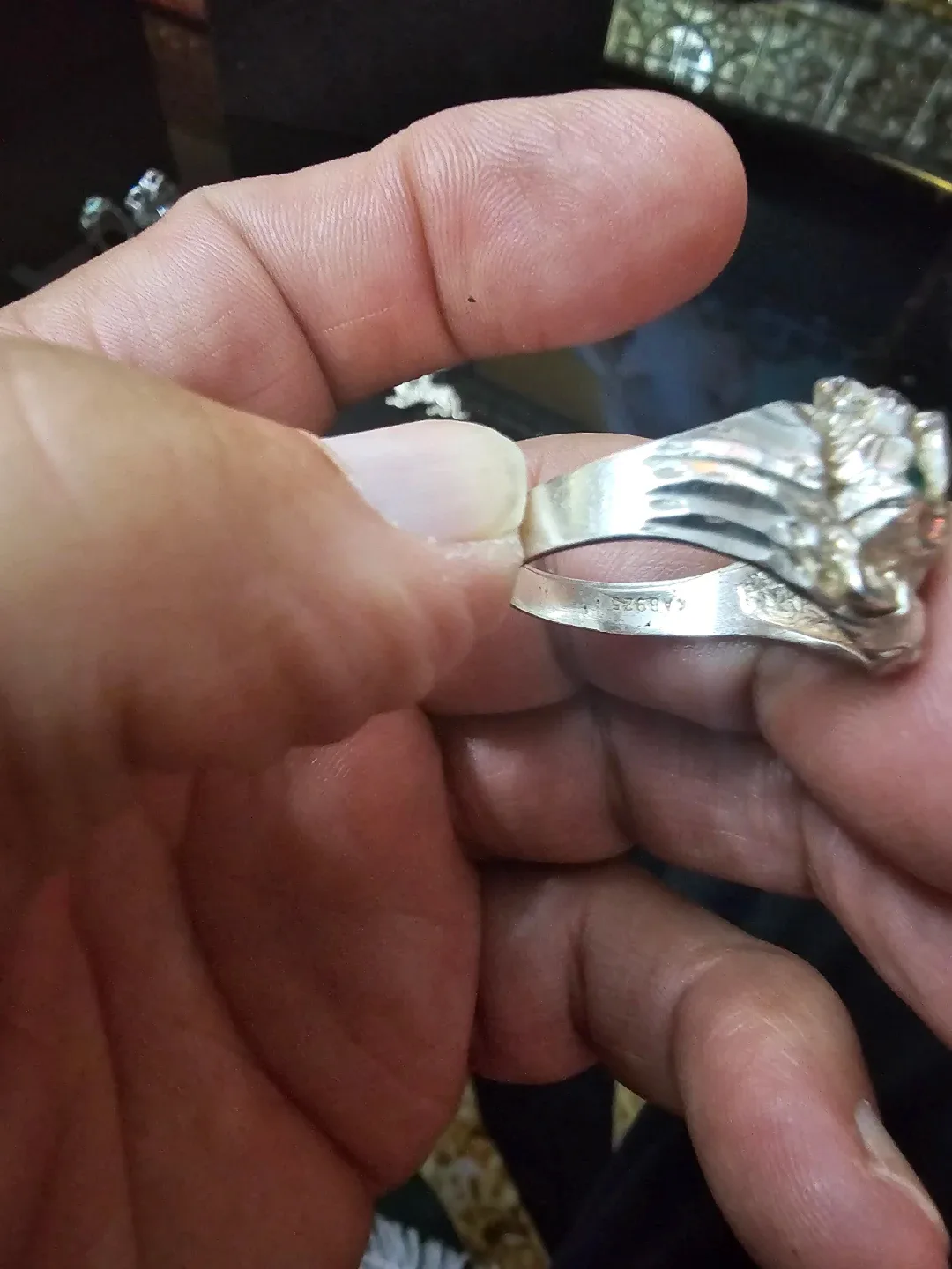 Lion Head Sterling Silver Ring