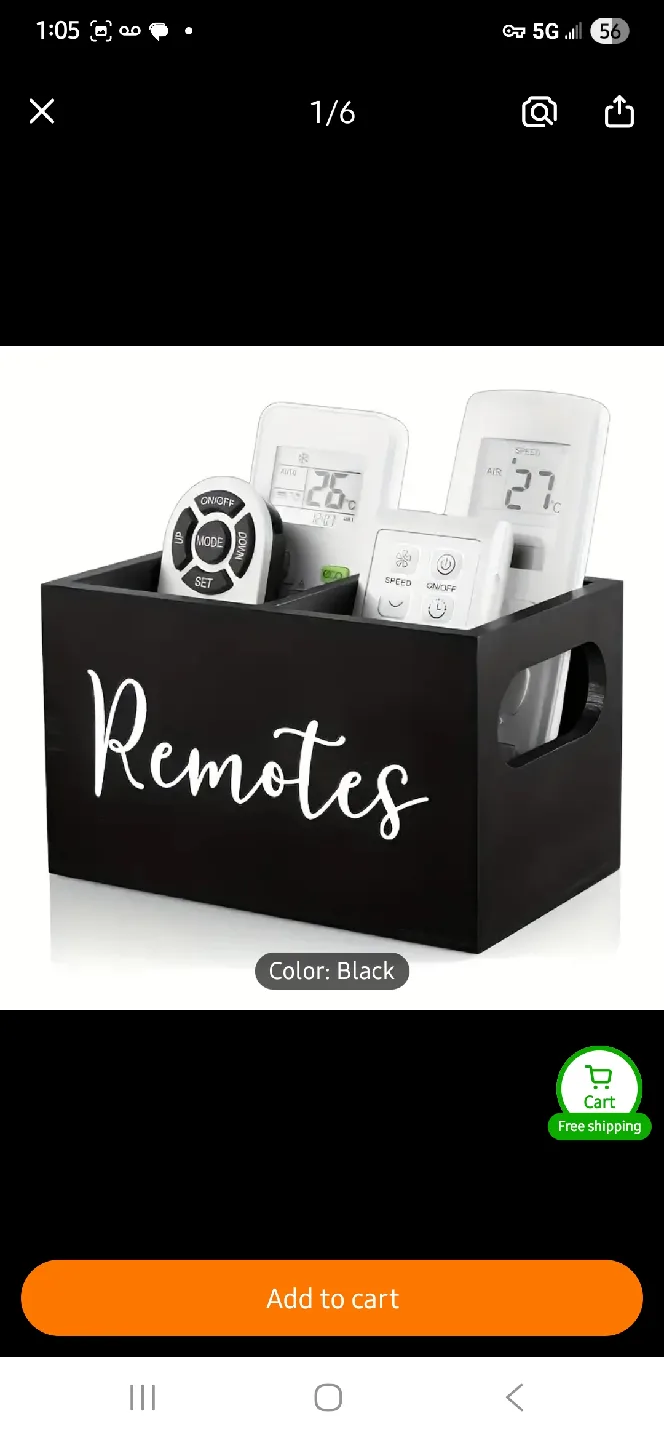 New Black Remote Control Organizer Caddy 📺