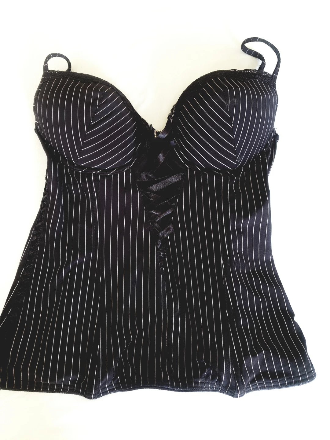 H&M Black Striped Corset - Size M - photo 2