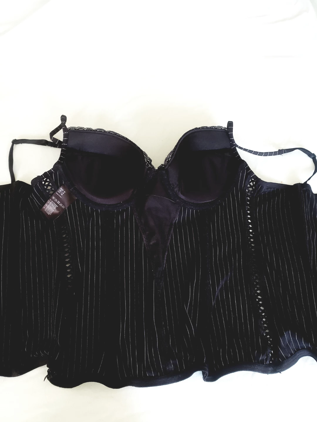 H&M Black Striped Corset - Size M - photo 4