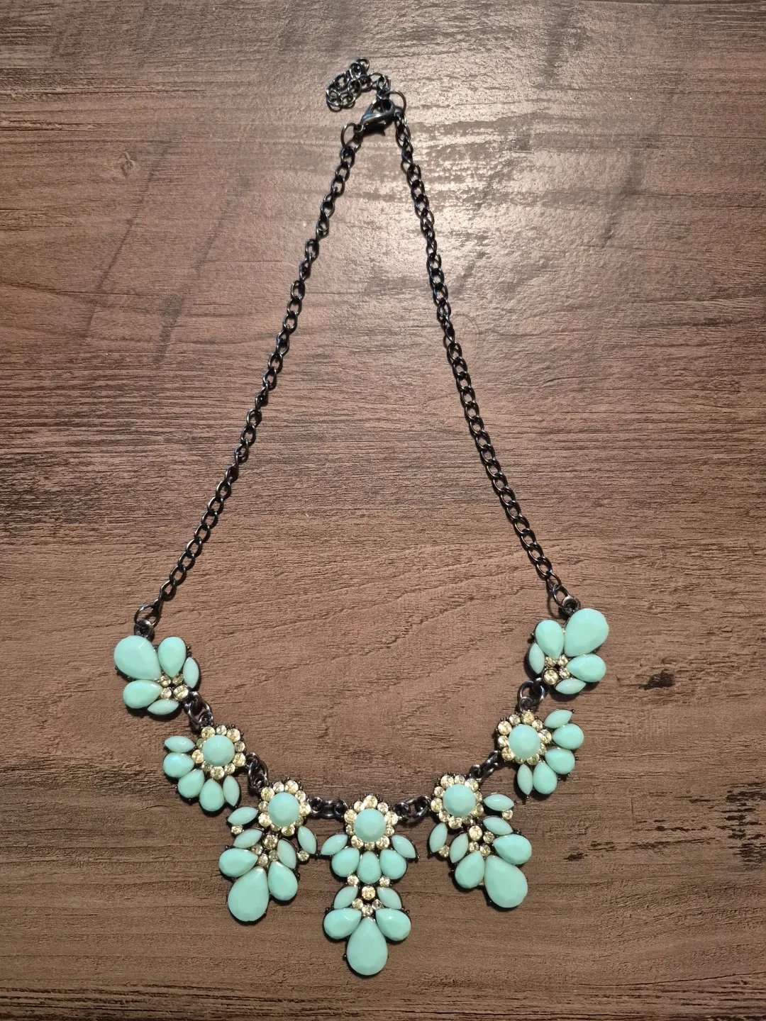 Turquoise Flower Statement Necklace