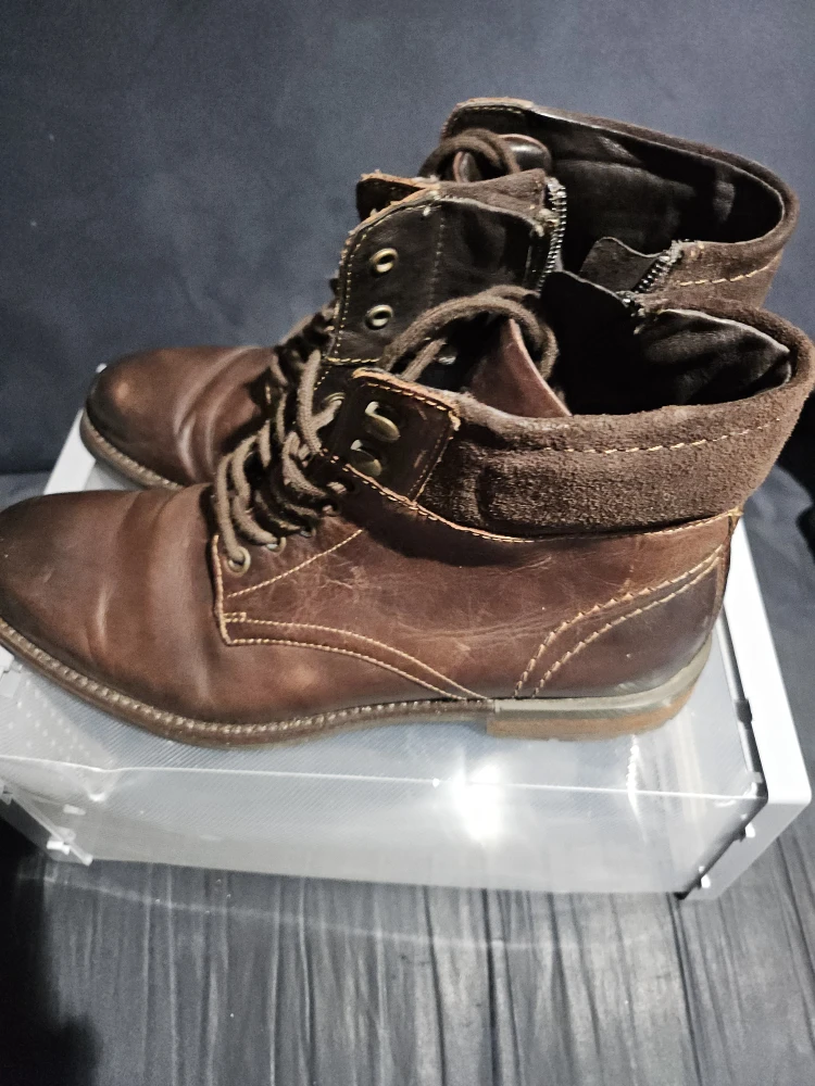 Alfani Kooper Brown Leather Boots - Size 9.5M - photo 2