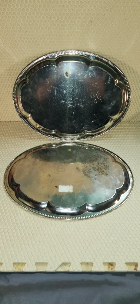 Modern Houseware Silver Serving Trays - Set of 2 image indicator(2)