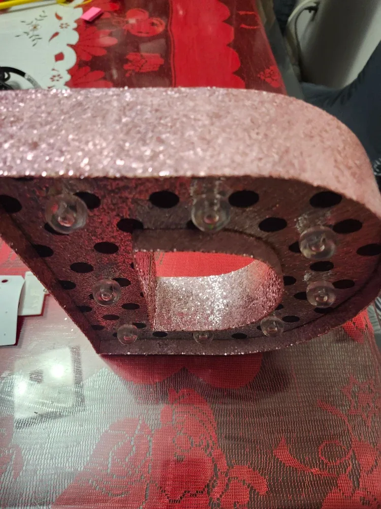 Letter D Marquee Light, Pink & Silver image indicator(3)